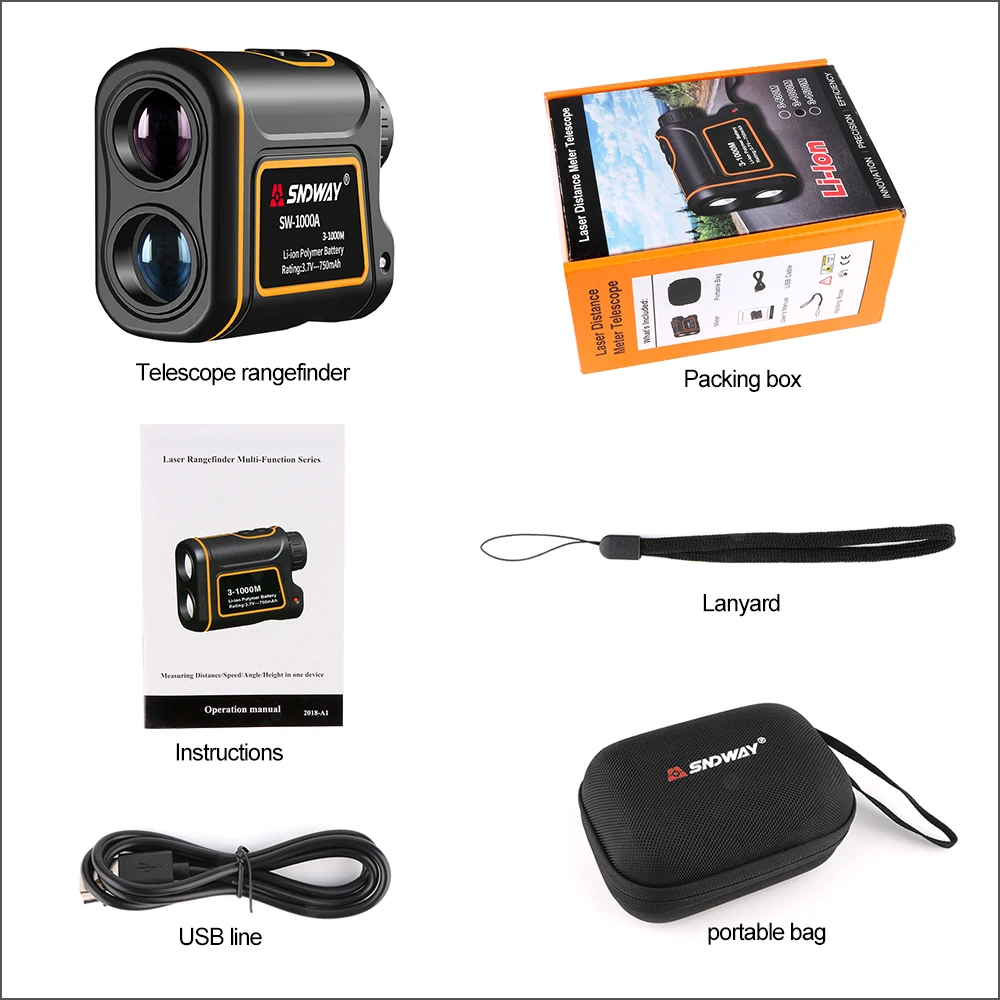 SNDWAY Golf Laser Rangefinder Distance Meter Hunting Telescope Trena Laser Range Finder Measure SW-1000A Laser Distance Meter SNDWAY Golf Laser Rangefinder Distance Meter Hunting Telescope Trena Laser Range Finder Measure SW-1000A Laser Distance Meter