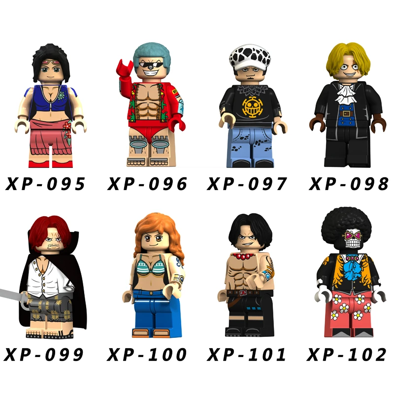 

Single Building Blocks ONE PIECE Anime Figures Nico Robin FRANKY Law Sabo Shanks Nami D Ace BROOK Burukku toys for children