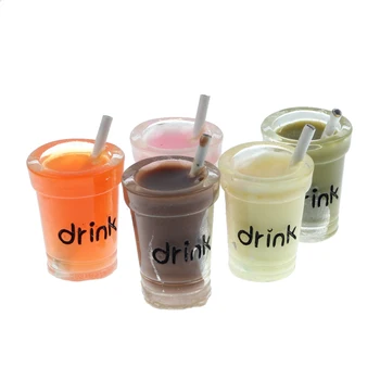 

10Pcs Mixed Resin Beverage Bottle Decoration Crafts Flatback Cabochon Embellishments For Scrapbooking Kawaii Accessories