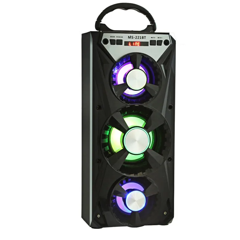 

Redmaine MS - 221 BT Multifunctional Portable Bluetooth AUX Speaker with BT/FM Radio Mode with Powerful LED Colorful Backlight