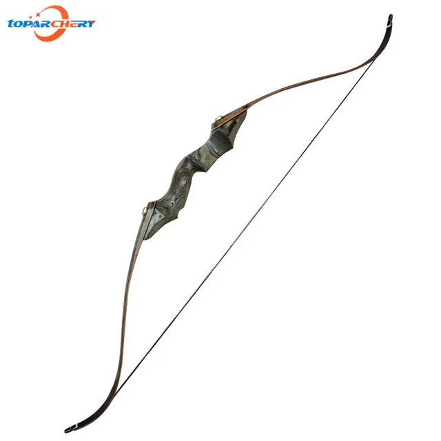 Cheap 58'' Right Hand Traditional Take Down Bow Recurve Bow 30-50lbs for Archery Hunting Shooting Target Practice Games Wooden Bow