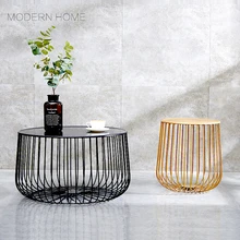 Популярный современный дизайн тыквенный черный и Золотой металлический круглый чайный столик для гостиной журнальный столик размер на заказ 1 шт