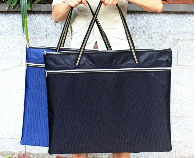 

66*55cm Black/Blue Portable Canvas A2 Double Shoulder Drawing Sketch Board Storage File Bag School Art Painting Drawing Storage