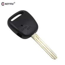 KEYYOU 1 Side Button Replacement Fob Remote Key Shell Case Cover Blade For TOYOTA Carina Estima Harrier Previa Corolla Celica