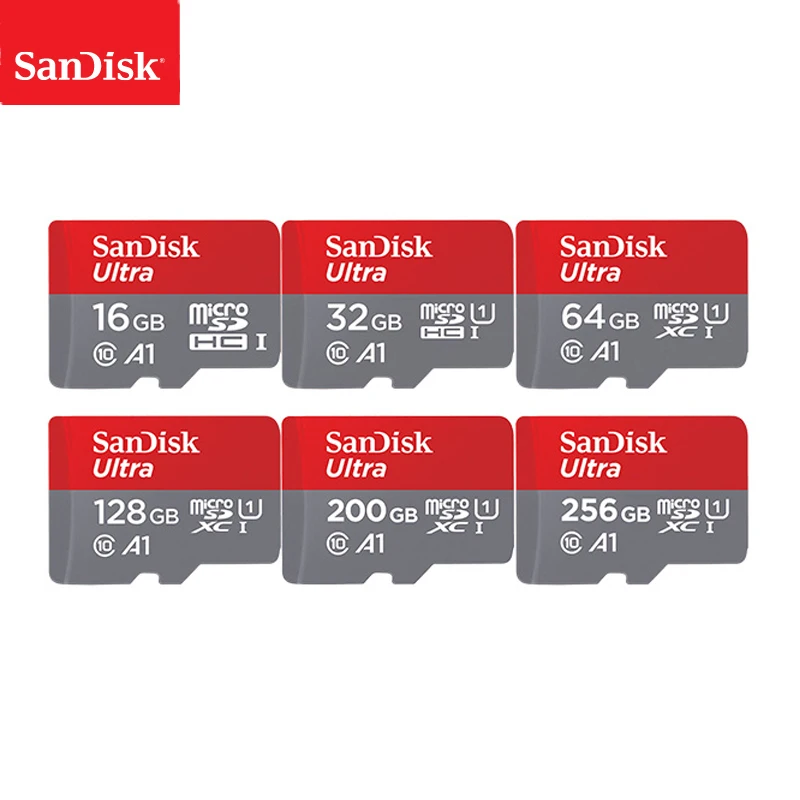 Оригинальная карта Micro SD SanDisk 16 ГБ 32 ГБ 64 ГБ 128 Гб карта памяти Макс 98 Мб/с C10 U1 A1 флэш-карта памяти Micro SD для телефона компьютера