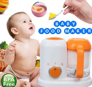 

Food-Graded PP EU AC 110-250V Electric Baby Food Maker Toddler Blenders Steamer Processor BPA Free All In One Steam Food Safe