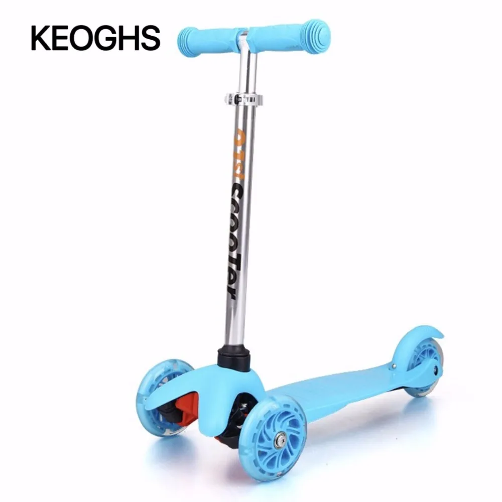 Children's kick scooter baby kid PU 3wheels LED outdoor sport