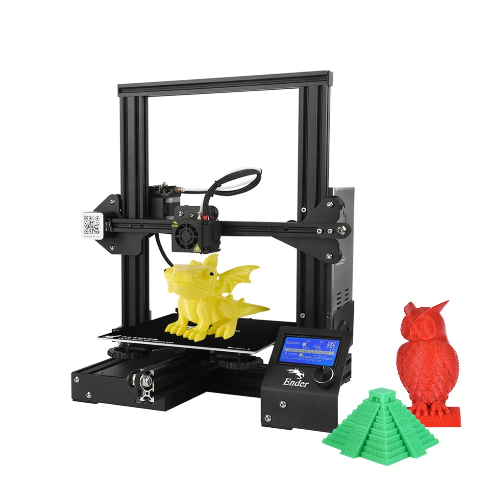 CREALITY 3d принтер Ender-3 DIY комплект 3d принтер большой размер I3 mini Ender 3 V-slot резюме отключение питания печать Средняя мощность