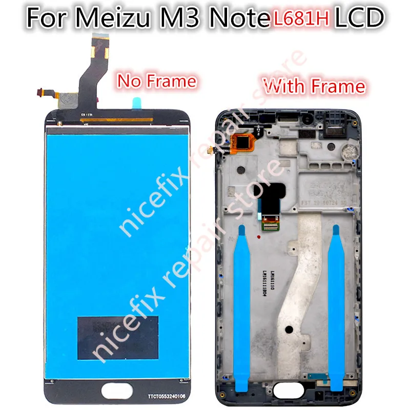 Meizu m3 note L681H ЖК дисплей дигитайзер сенсорный экран Запасные части для мобильного