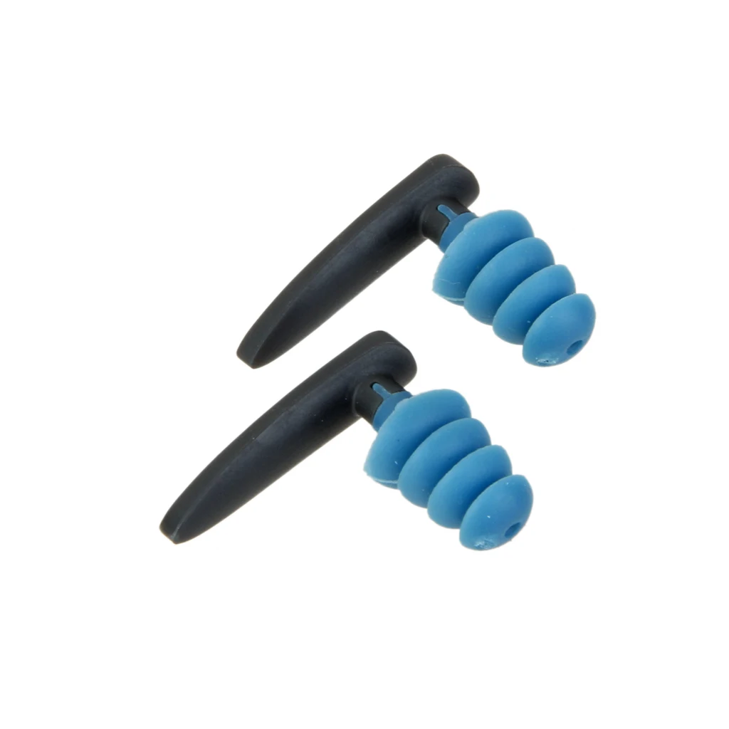 MagiDeal Swimming Diving Soft Ear Plugs Pool Sea Trainning Earplugs w/ Case Blue Water Sports Protectors 