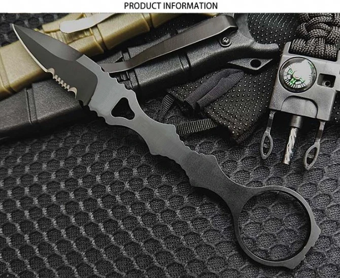 Нож karambit с фиксированным Д2 стальным лезвием и бабочкой, походный инструмент для охоты, выживания, тактический карманный мини подарок, Прямые ножи