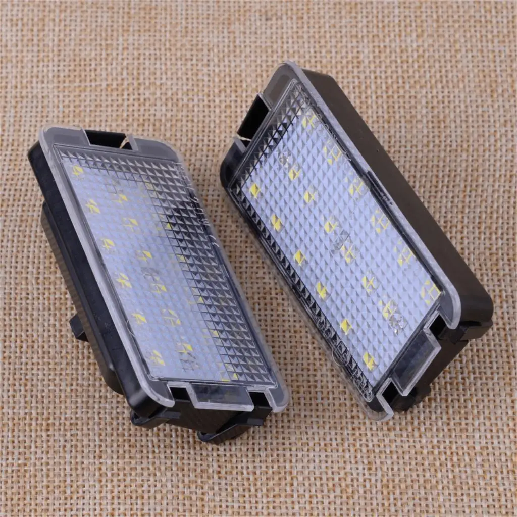 

CITALL 1 Pair 18LEDs White LED Number License Plate Light Lamp 2 Pin Fit for Seat Ibiza Mk3 Leon 1M Toledo Mk3