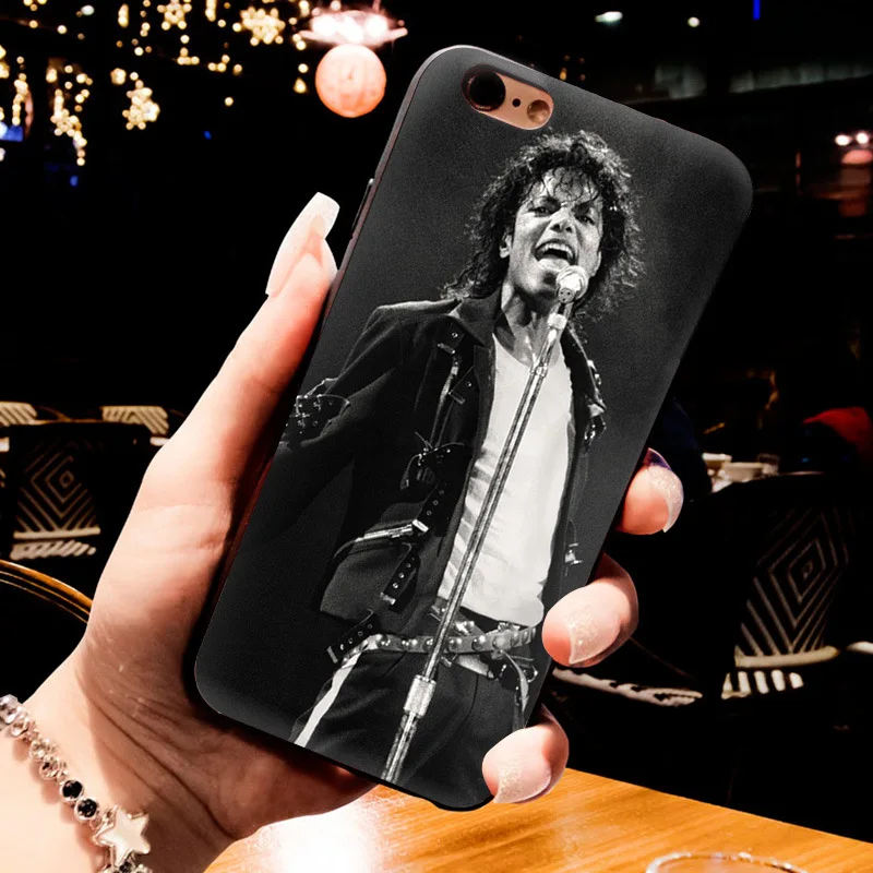 MaiYaCa michael jackson singer Black Soft TPU silicone Phone accessories Case For iPhone 5s 6s 7 plus 8 8plus X XR XS MAX case