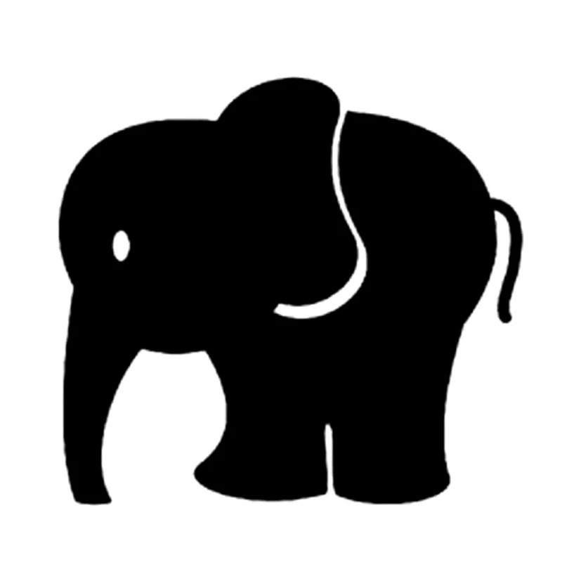 Download 11.9cm*10.8cm Cartoon Animal Elephant Car Sticker ...