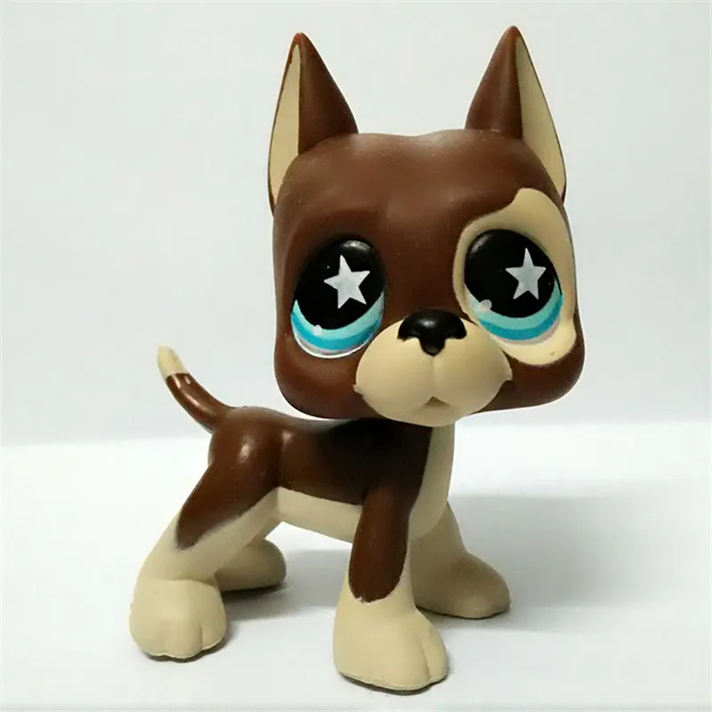 Collections Pet Shop dog GREAT DANE 817 brown dog star eyes Rare old collections figure toys