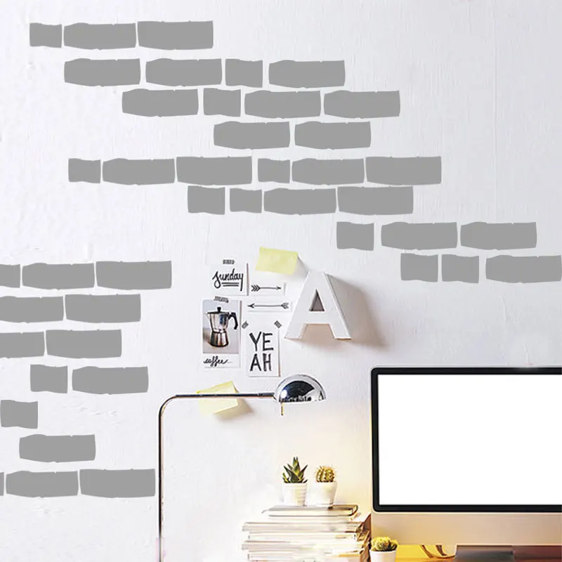 Goedkoop Vinyl Wandtegels Art TV Muur Kinderkamer Decoratie Behang Muurstickers Home Decor Woonkamer Plint Stickers Muurschildering