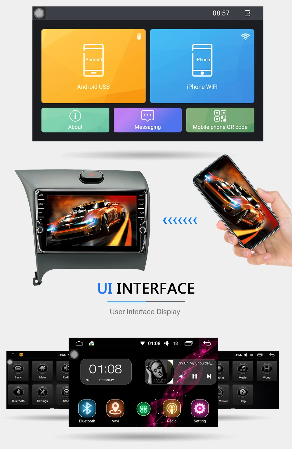 Best Funrover Car Multimedia player IPS Android8.0 2 din Dvd Navi For Kia Cerato K3 Forte 2012-2016 head unit Stereo Auto radio gps 20