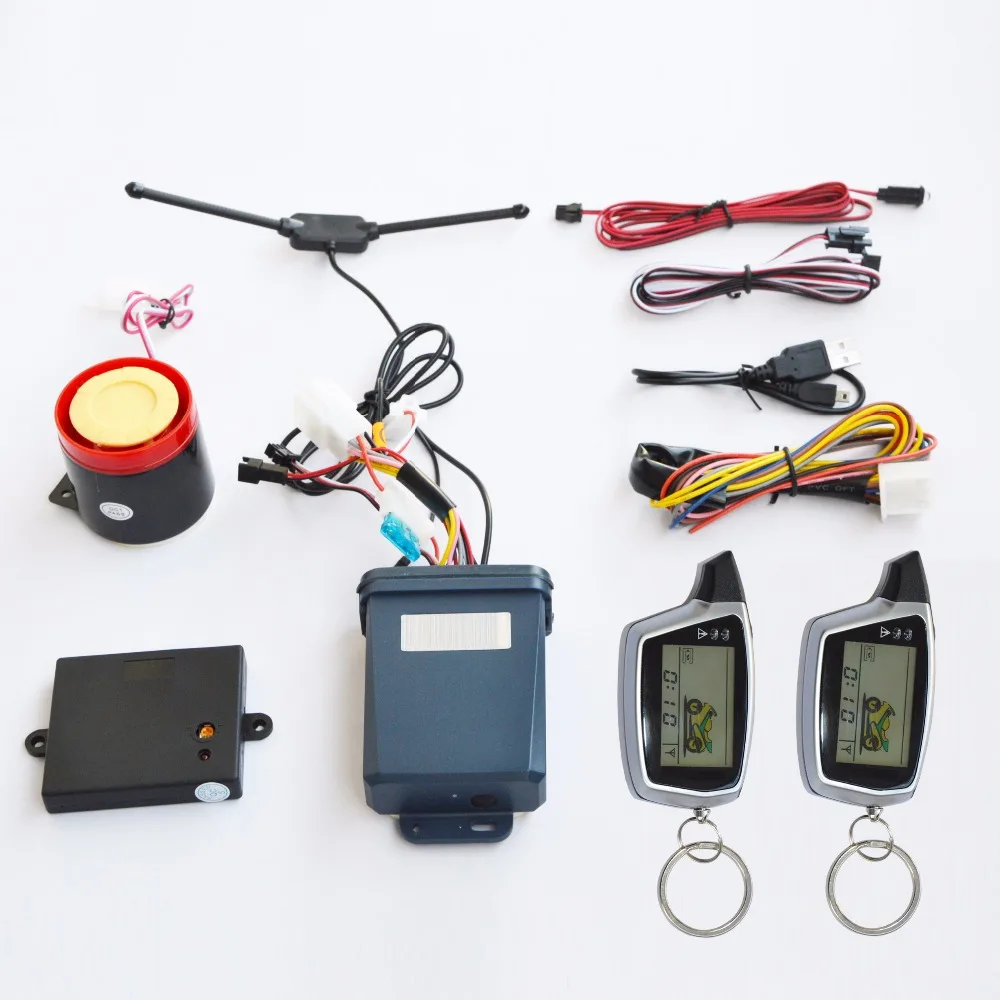 High Quality Original SPY Two Way Anti - theft Motorcycle Alarm With 2 rechargeable LCD Transmitters Remote Engine Start High Quality Original SPY Two Way Anti - theft Motorcycle Alarm With 2 rechargeable LCD Transmitters Remote Engine Start