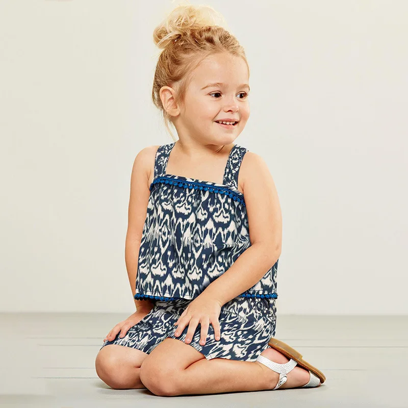 

New European and American Children's Suit in Summer Knitted Cotton Children's Suit with Short Sleeves