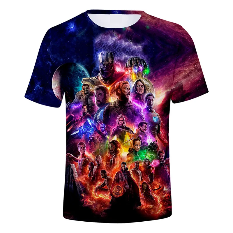 

2019 new design t-shirt men marvel Avengers Endgame 3d Print t-shirts short sleeve Harajuku style Tops