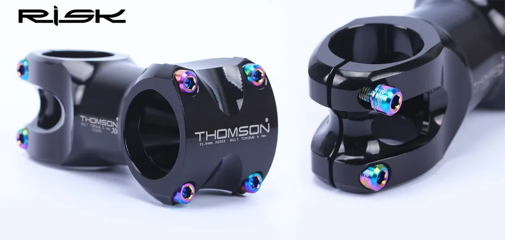 RISK 6 шт. M5x18mm Ti титановый дорожный велосипедный стволовый болт для горного