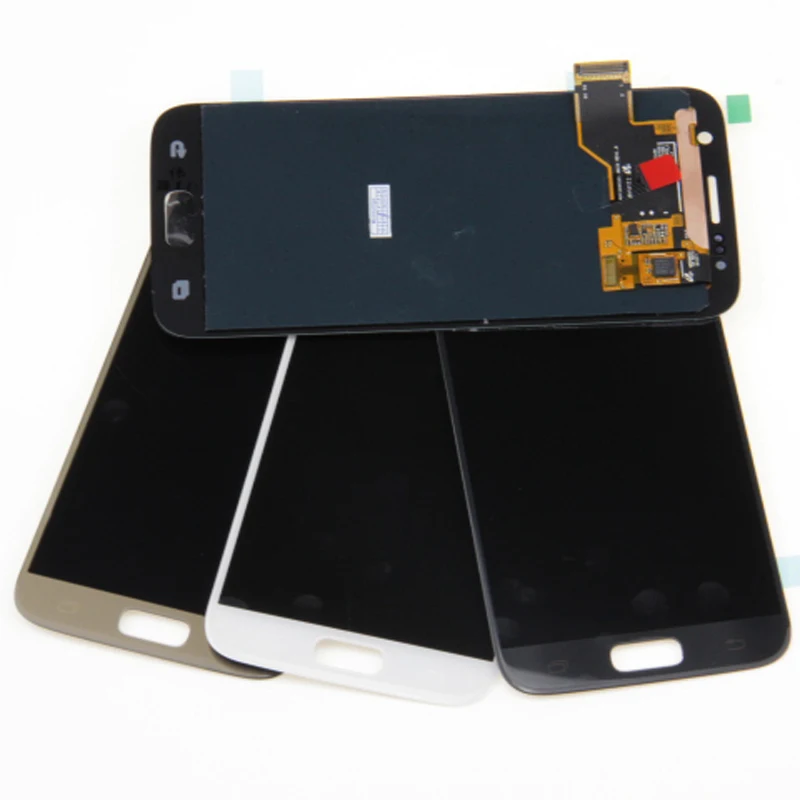 Супер AMOLED экран для SAMSUNG Galaxy S7 ЖК дисплей G930 G930F G930A сенсорный дигитайзер сборка