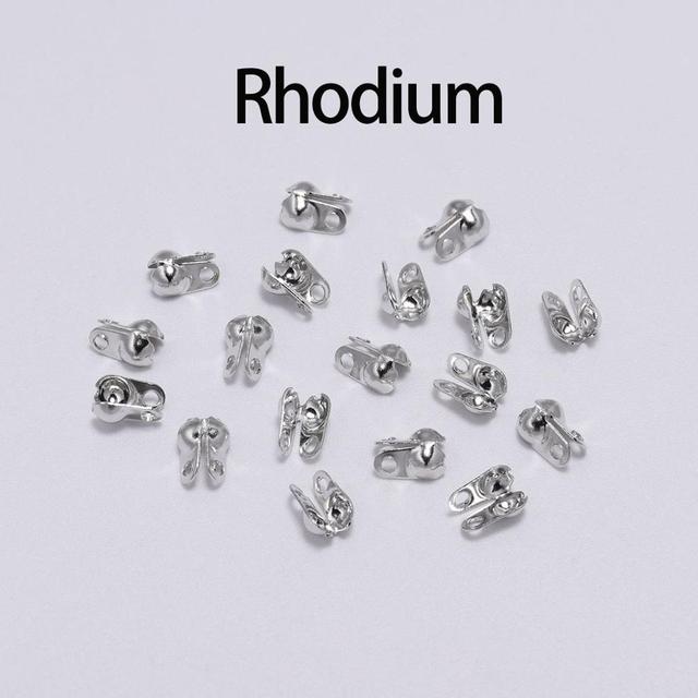 1.5 2.4 3.2mm Ball Chain Clasps Calottes End Crimps Beads Ball Necklace Chain Connectors Findings For DIY Jewelry Making