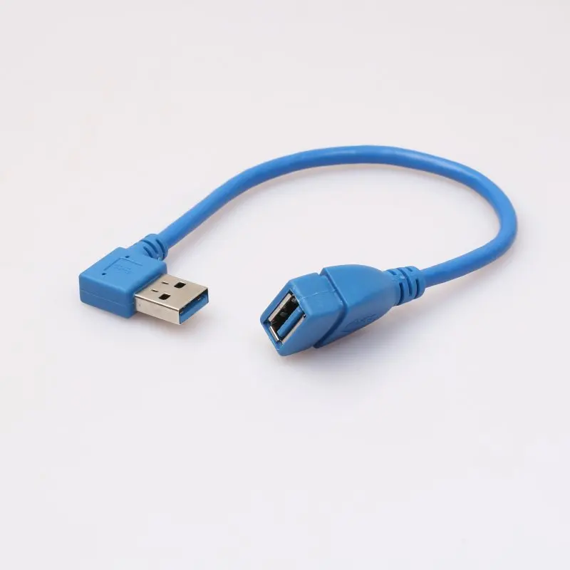 Универсальный USB 3,0 под прямым углом 90 градусов кабель-удлинитель штекер к женскому адаптеру