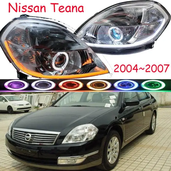 Автомобильный головной светильник для Teana головной светильник s 2004 2005 2006 2007 год Altima titan головной светильник биксеноновый луч Противотуманные фары с ангельскими глазками авто - Цвет: Model1 style