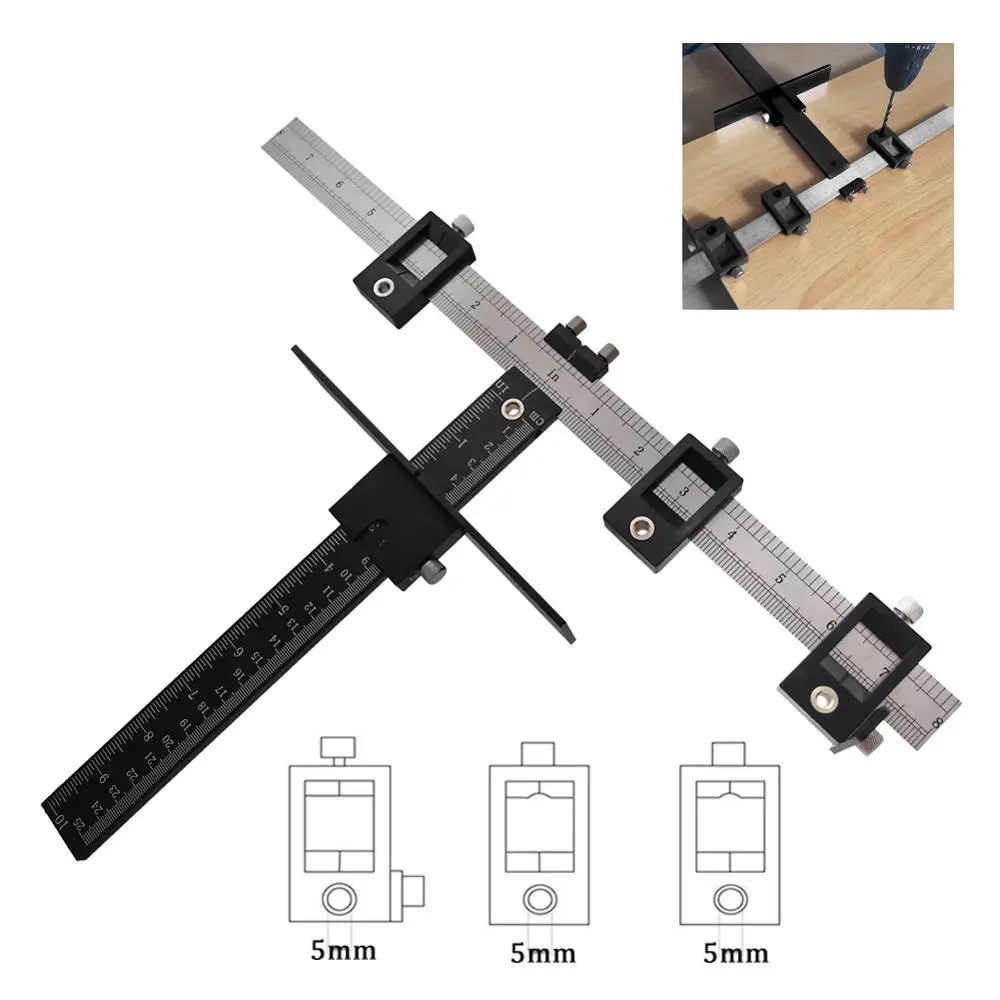 

Drill Guide Sleeve Cabinet Hardware Jig Drawer Pull Wood Drilling Dowelling Hole Jig Furniture Punching Tool True Position Tools