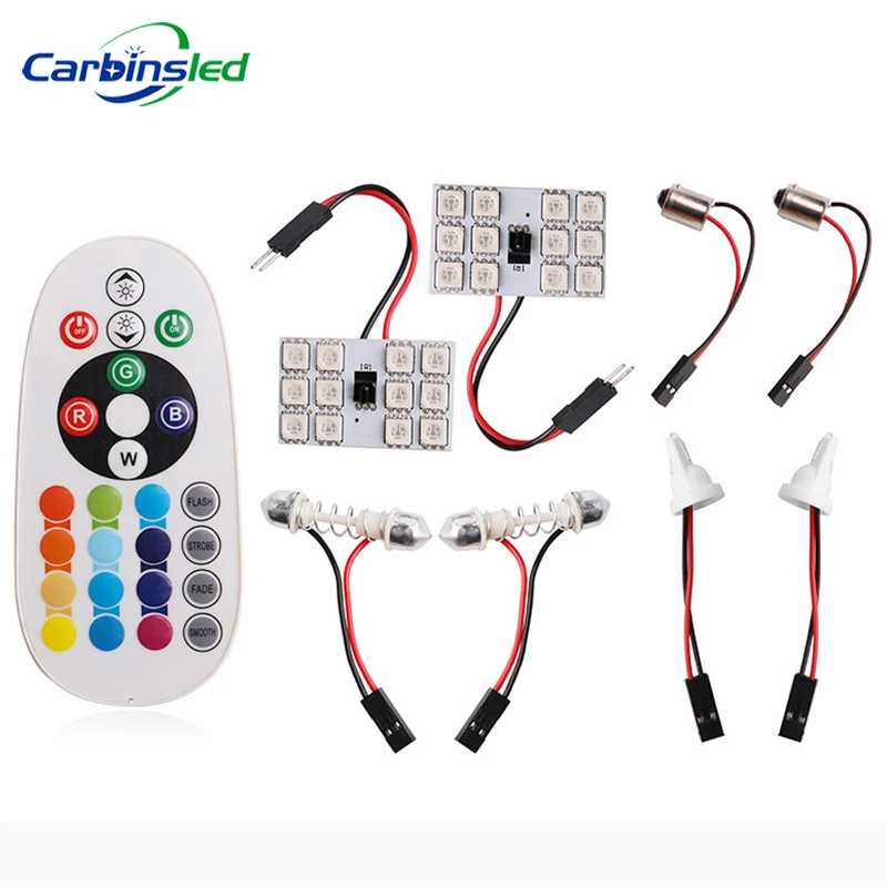 

CARBINS LED Car RGB LED Strip Light Car Styling Decorative Colors LED Lights Atmosphere Lamp Car Interior Light With Remote 12V