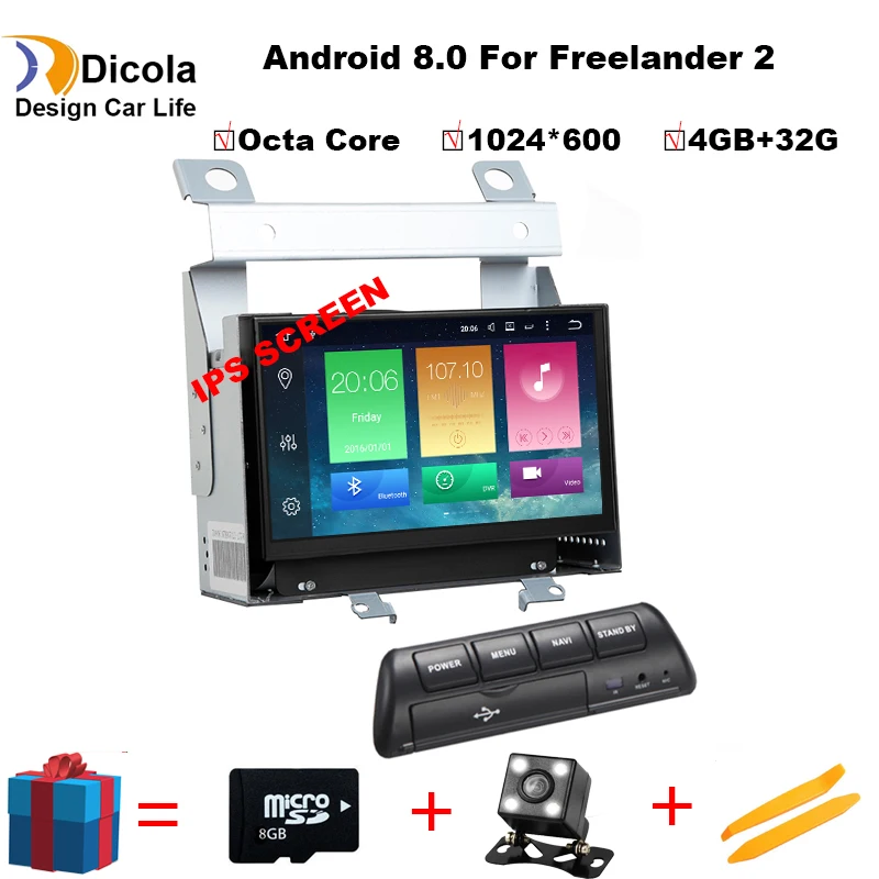 

Octa core Android 8.0 Car DVD Player for Land Rover Freelander 2 2007-2012 with Wifi DVR GPS Navigation 4G RAM 32GB ROM USB DAB+