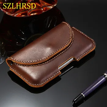 

for AllCall Rio X Handmade Case AllCall S1 Genuine Leather Holster Belt Clip Phone Cover Waist Bag AllCall Mix 2/AllCall Rio S