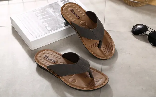 Новинка года; Летние Стильные мужские вьетнамки в британском стиле; Расширенные пляжные сандалии; нескользящие мужские тапочки; zapatos hombre