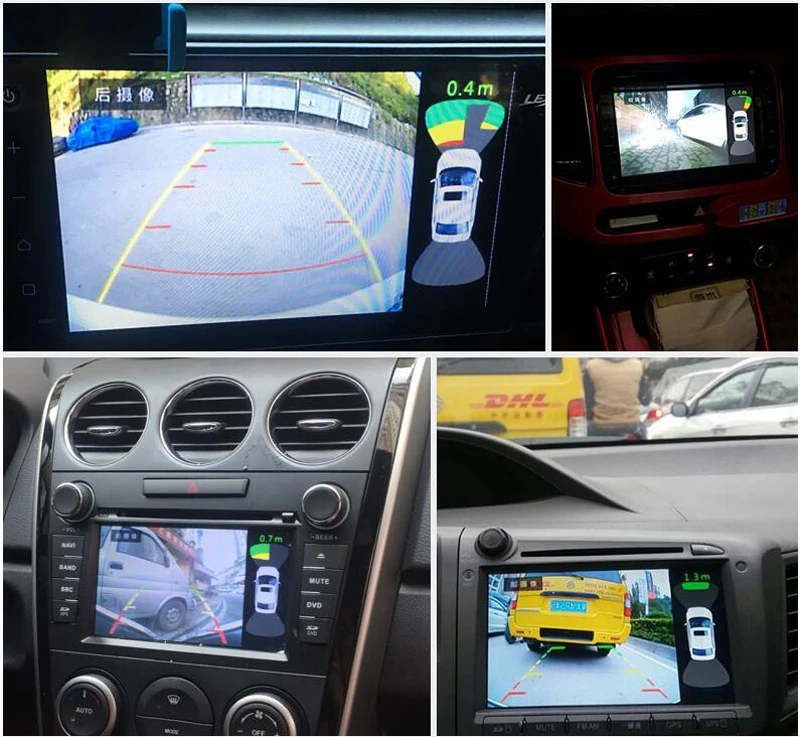 8 Video Parking Sensor Car Vehicle Reverse Backup Radar System with Front Rear Camera Parking System alarm remote control