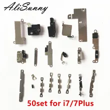 AliSunny 50 набор внутренний металлический кронштейн держатель для Apple iPhone 7 Plus 5,5 ''7G внутри маленькие части защитный лист аксессуары набор комплекты деталей