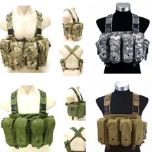 Боевой разгрузочный жилет большой емкости Mag Перевозчик быстрый выпуск 7 Карманный Combat Airsoft Пейнтбол зеленый военный жилет