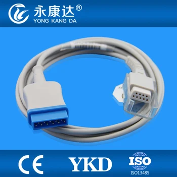 

Free Shipping for GE (Nellcor Module) SpO2 sensor Extension Cable Suitable for Nellcor probe,Rectanagle 11P>DB9F