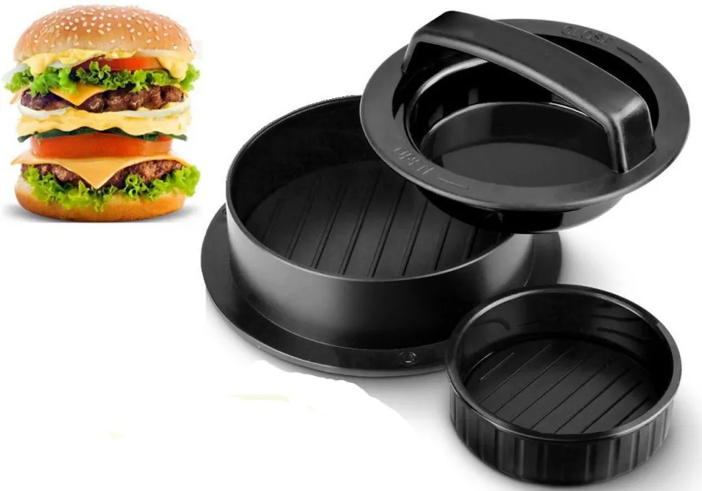 Fly Eagle 3 in 1 Stuffed Burger Press Hamburger Grill BBQ Maker New 2017
