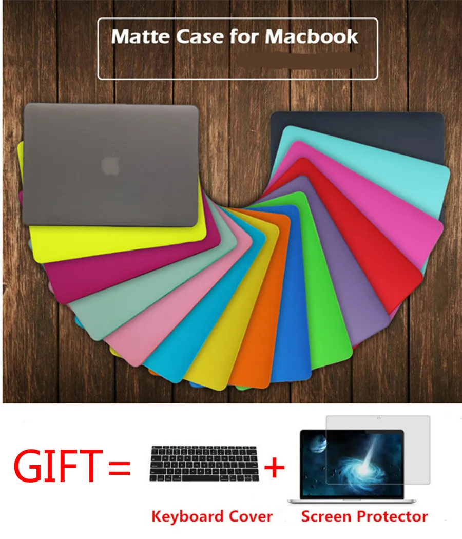 Матовая твердая оболочка чехол для Macbook Pro retina 13 15 &quotAir 11 13&quot + Бесплатная