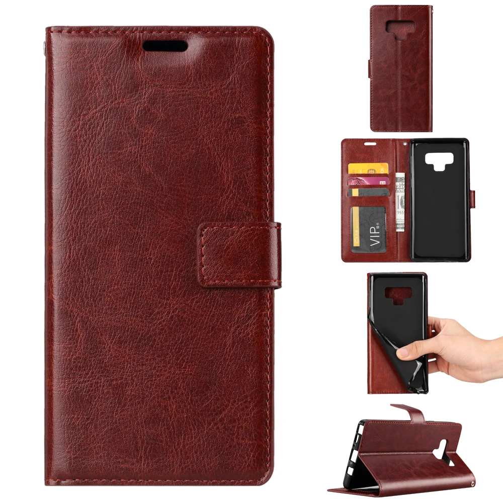 

Leather Cover For Samsung Galaxy S8 S8 Plus S9 S9 Plus Note8 Note9 Flip Wallet Cover