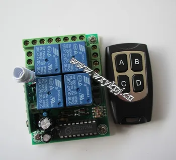

Free Shipping DC12V 10A 4CH RF Wireless Remote Control System Fixed code