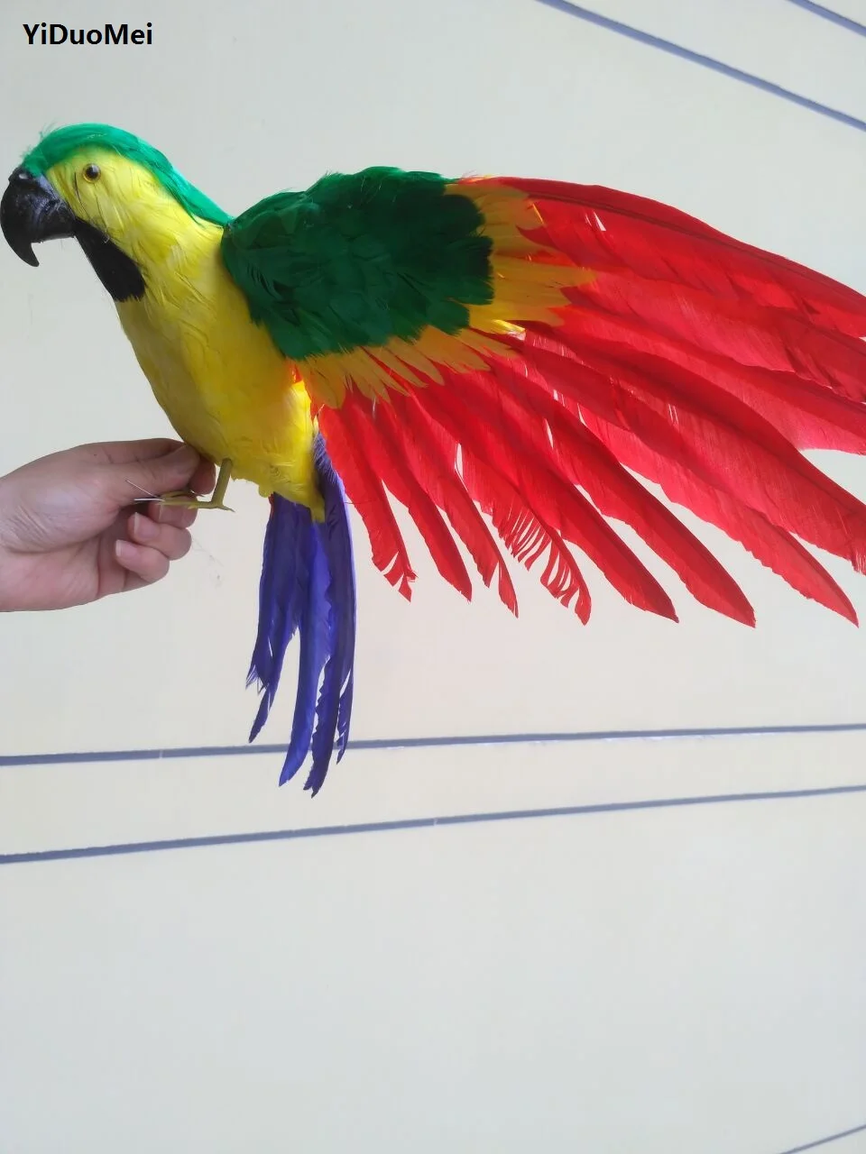 large 45x60cm colourful red feathers parrot bird artificial bird handicraft,prop,home garden