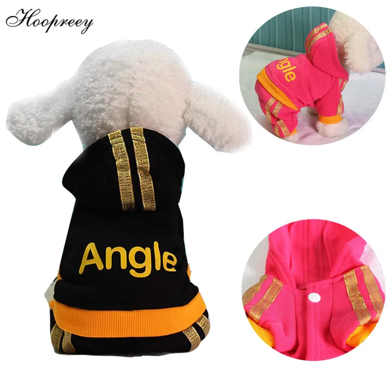 

Winter Dog Clothes Sport Style Leisure Dog Jumpsuit Angle Letters Print Overalls for Small Puppy Dogs Four Legs Pants Costume 15