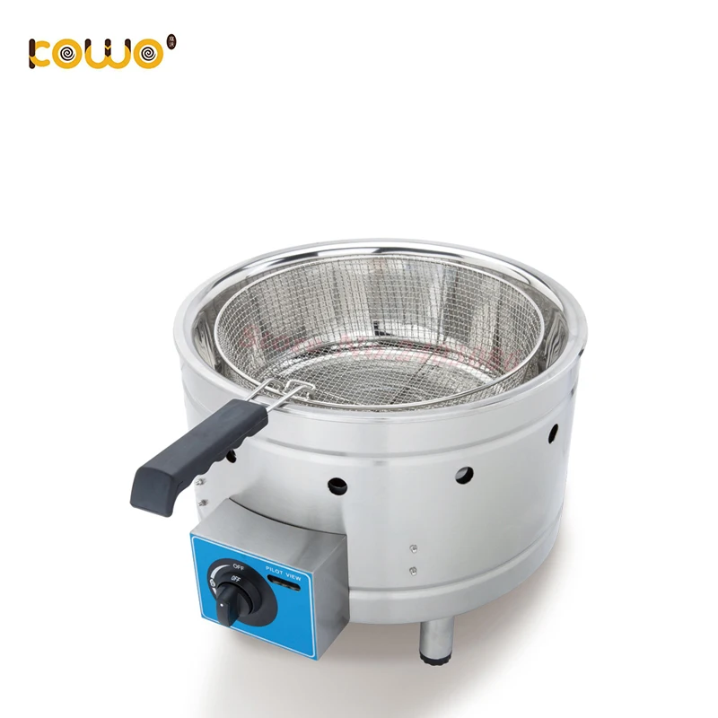 

Commercial stainless steel 15L gas single basket Chicken round fryer deep fryers