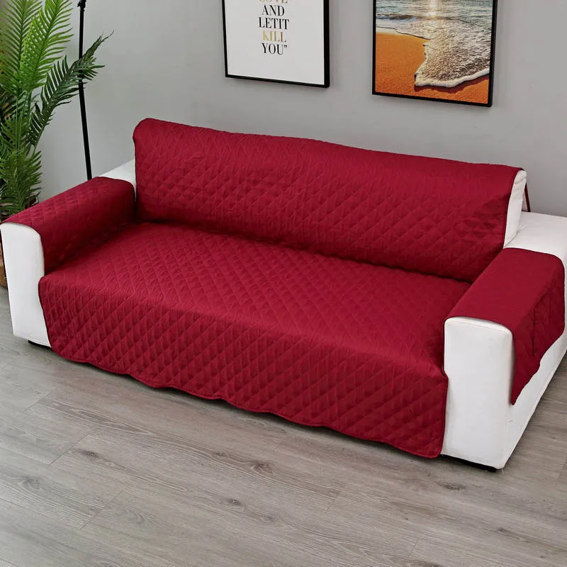Wine red 1/2/3 местный Пыленепроницаемый Чехол антистатические чехлы для диванов мебель протектор Анти-скольжения защиты для домашних животных детская собак и кошек - Цвет: Wine red