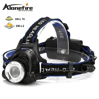 

AloneFire HP79 Headlight CREE XM-L T6 LED 5000LM Zoom Head light Work lantern Head lamp 18650 Rechargeable Battery hike Headlamp