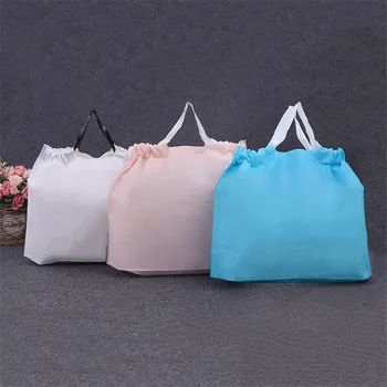 

500pcs/lot Creative design Frosted Drawstring Bag Plastic Bag Clothing Gift Bag Custom logo 35x10x25cm/40x10x30cm