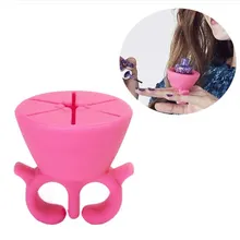 2016 NEW ARRIVAL Creative Ring Finger Wearable Silicone Nail Polish Rack Nail Polish Holder Art Tools Twe Exy
