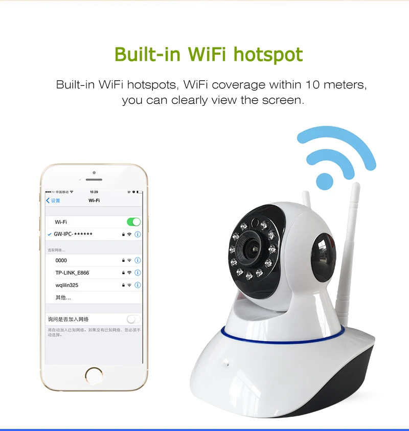 1080 P беспроводная камера видеонаблюдения Wifi ip для пожилых/домашних
